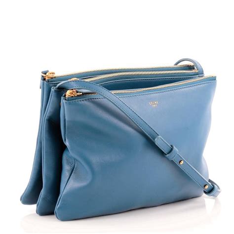 celine trio leather messenger bag|Celine trio crossbody bag.